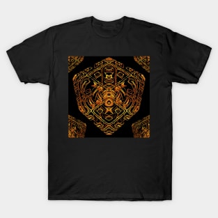 Gold Filigree 3-D Fractal Rendering T-Shirt